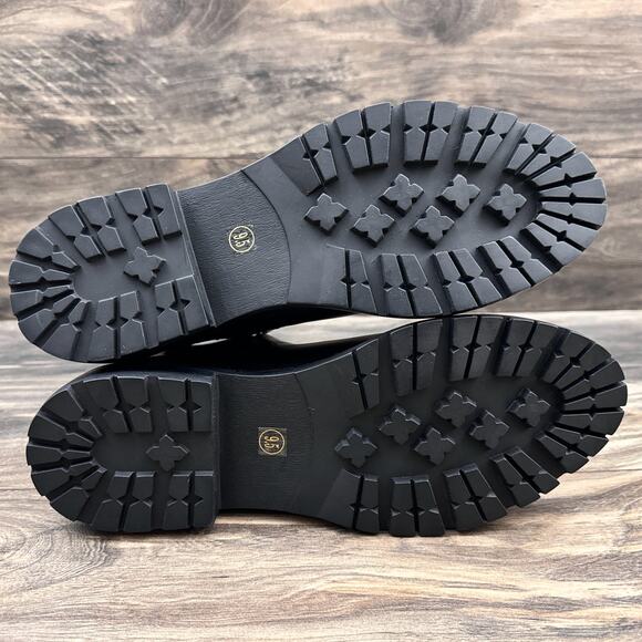 NWOB Steve Madden 9.5M Leopold Black Leather Chelsea Boots Bootie - Picture 9 of 13